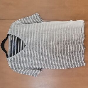 Diesel cotton striped v-neck tee, size XL